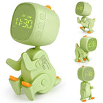 HASTHIP® Digital Alarm Clock for Kids,Dinosaur Alarm Clock Bedroom Clock with Variable Shape, Snooze, 6 Alarm Music, Night Light Timer, 12/24H,Adjustable Brightness and Volume