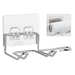 HASTHIP Hair Dryer Holder for Bathroom Organization with Self Adhesive Mount | Stainless Steel Silver Rack