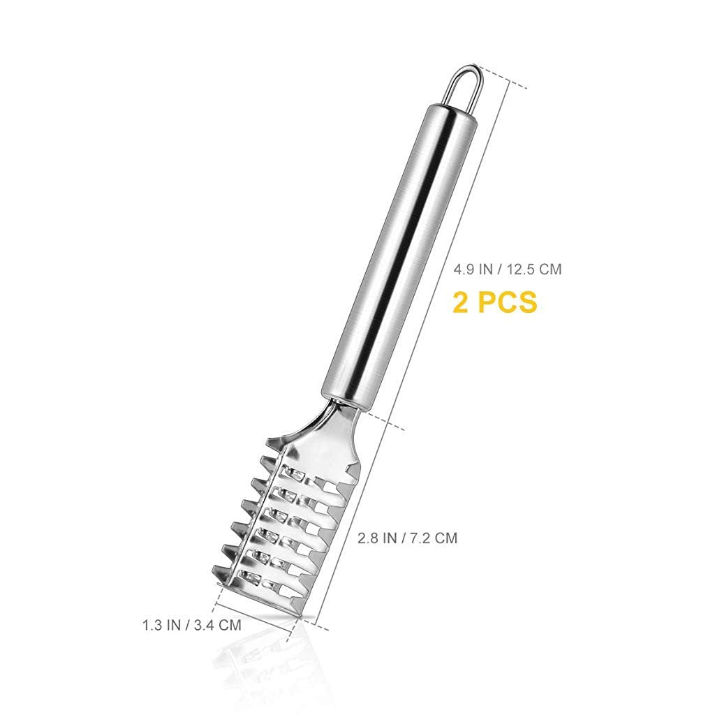 HASTHIP® 4PCS Stainless Steel Living Fish Scale Shaver Scraper for Fast Cleaning Skin
