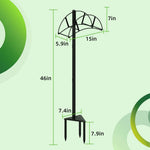 HASTHIP Garden Hose Holder for Outdoor Use with 150ft Capacity featuring Arched Stand | Metal Freestanding Rack for Lawn and Yard