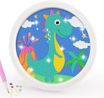 HASTHIP® Dinosaur 5D Diamond Art Painting Kit for Kids with Frame