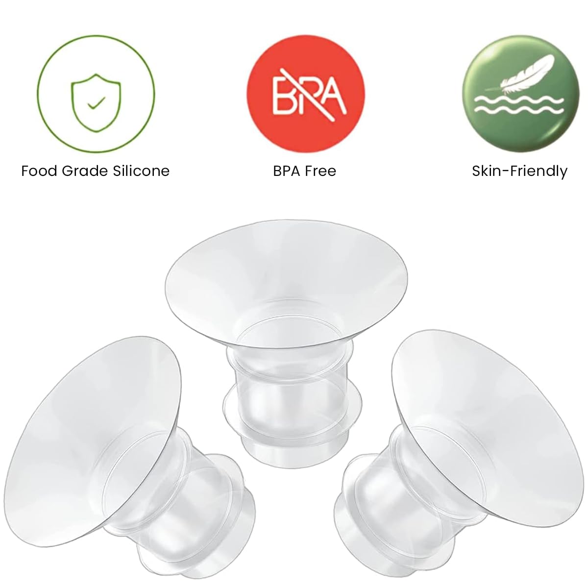 HASTHIP 5PCS Breast Pump Flange Inserts for 24mm Breast Shields