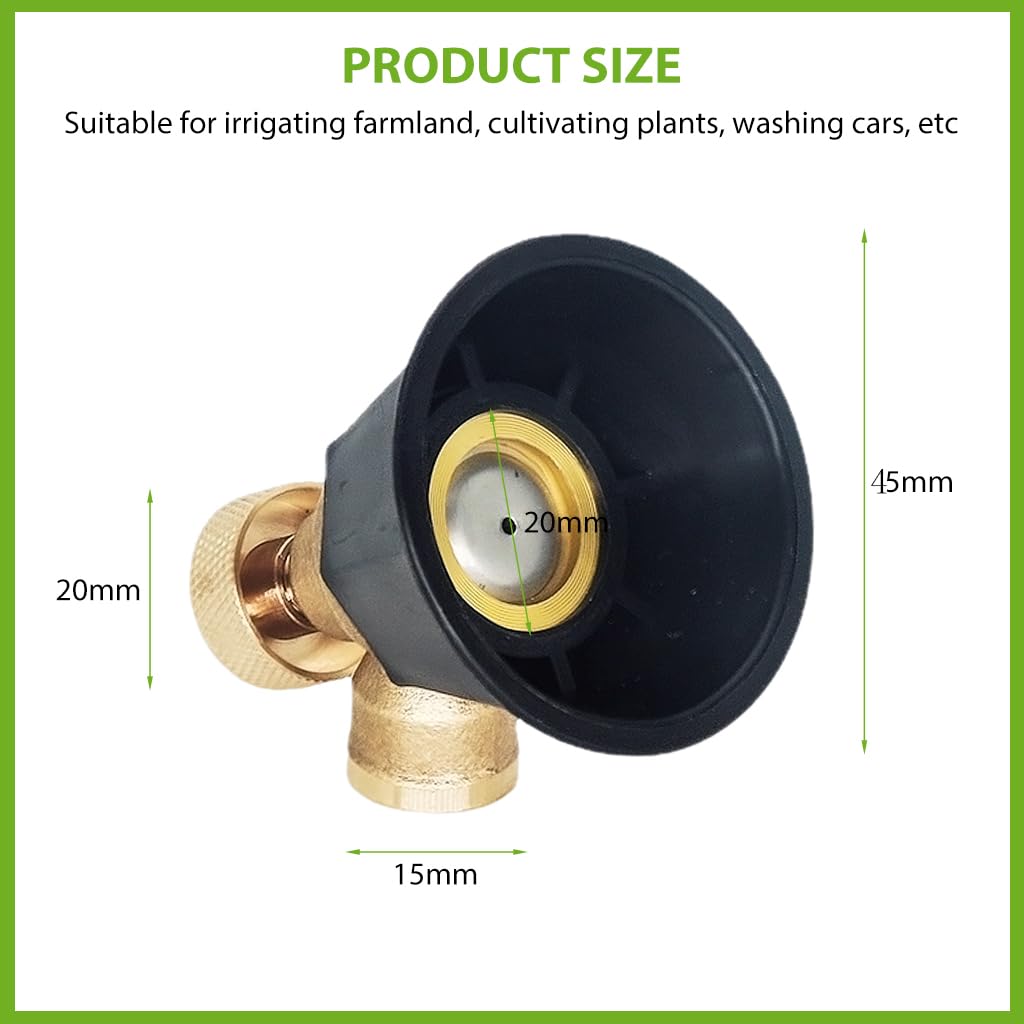 HASTHIP Brass Sprayer Nozzle for Garden and Agriculture with Adjustable 2 Spray Modes 3PCS