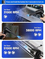 HASTHIP® Compressed Air Duster,3-Gear to 51000RPM Electric Air Duster