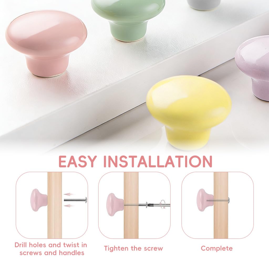 HASTHIP 6-Piece Ceramic Drawer Knobs