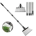 HASTHIP® 165cm Heavy Duty Hand Weeder for Weed Removal, 9'' Wide Flat-Head Shovel with 4 Assembly Poles, Extendable Floor Cleaning Tool for Cleaning Houses, Weed Removal