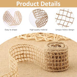 HASTHIP® Jute Burlap Ribbon, 4 Rolls 6.6ft Jute Rope for Craft, Creative DIY ribbons for gift wrapping, DIY Project, Event & Wedding Decorations, Natural Fabric Roll Craft Decoration Lace