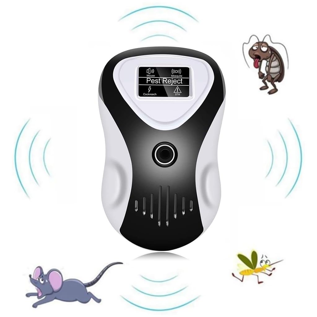 HASTHIP Ultrasonic Animal Repellent Device for Home with LCD Display and Multi Frequency Control