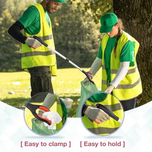 HASTHIP® 32'' Waste Grabber Reacher Tool with Megnet for Litter Pick Trash Pick Up,Foldable Grabber Claw Up Reacher Tool Assistaive Device for Elderly