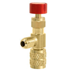 HASTHIP Refrigerant Valve for Air Conditioner R22 R410A 1/4 SAE to 5/16 SAE Brass Adapter with Easy Twist Knob Control