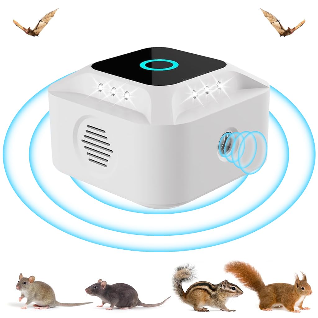 HASTHIP® Ultrasonic Pest Repeller with Flashlight and Flashing Lights for Home, Plug-in Pigeon Repellent and Variable Frequency Dog Repellent Device for Mole, Gopher, Snakes, Underground Pests