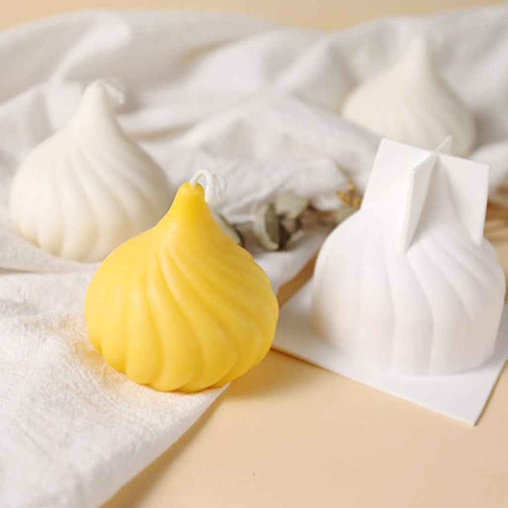 HASTHIP Silicone Mold for Baking and DIY Desserts with 6 Cavities 6.7x7.5cm Spiral Design