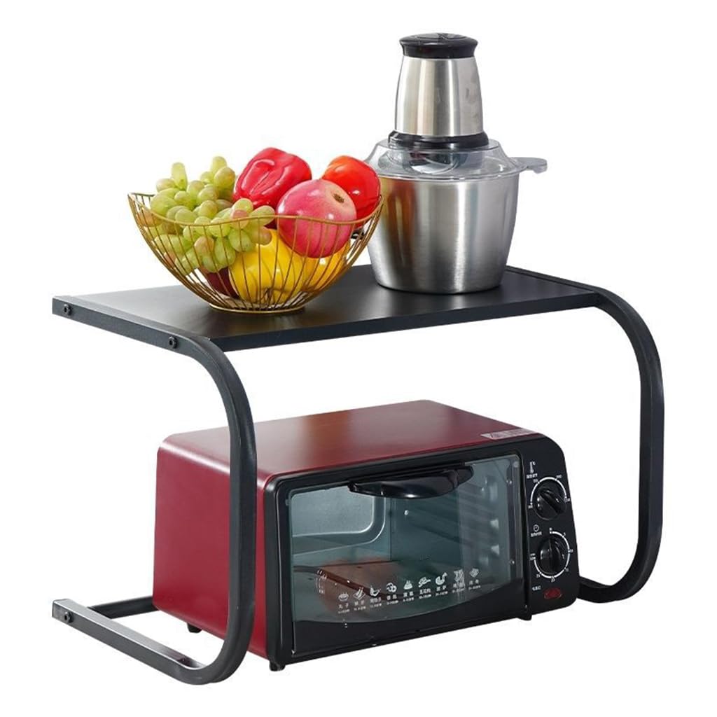 HASTHIP Storage Shelf for Microwave Oven with 110lbs Capacity and Adjustable Carbon Steel Frame | Space Saving Kitchen Rack