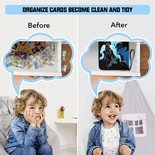 HASTHIP® BrandName Pokemon Card Binder 400 Capacity,Trading Card Holder Organizer with Mega Charizard X Cover,Carrying Case for Pokemon TCG Collection Game Storage Gift for Kids Boys Girls