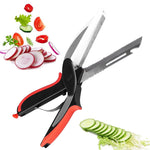HASTHIP Kitchen Scissors for Food and Vegetable Cutting with Built In Board & Safe Lock | 2CR14 Stainless Steel