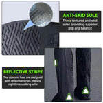 HASTHIP® Rain Shoes Cover, Waterproof Shoe Covers for Men Women, Reusable PVC Shoe Cover for Rainy Season, Non-Slip TPE Sole Rain Boots with Elastic Design Outdoor Footwear Protector for Monsoon, L