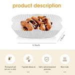 HASTHIP Air Fryer Paper Sheets for Baking and Cooking with 50pcs 6.3 in Liners | Oil Proof Parchment Paper