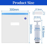 HASTHIP® 10Pcs 3D Printer Filament Vacuum Storage Bags with Manual Air Pump & 4 Seal Clips, Airtight Double Seal, Filament Vacuum Bag Keep Dry Avoid Consumable Moisture for 3D Printer Parts, 30x34cm