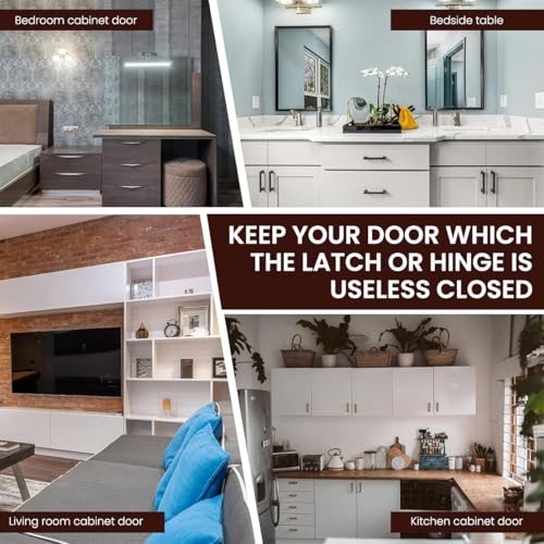 HASTHIP® 12Pcs Magnetic Door Catches for Cabinets and Closets, Strong Magnetic Door Latches for Cupboards, Drawers, and Furniture Doors