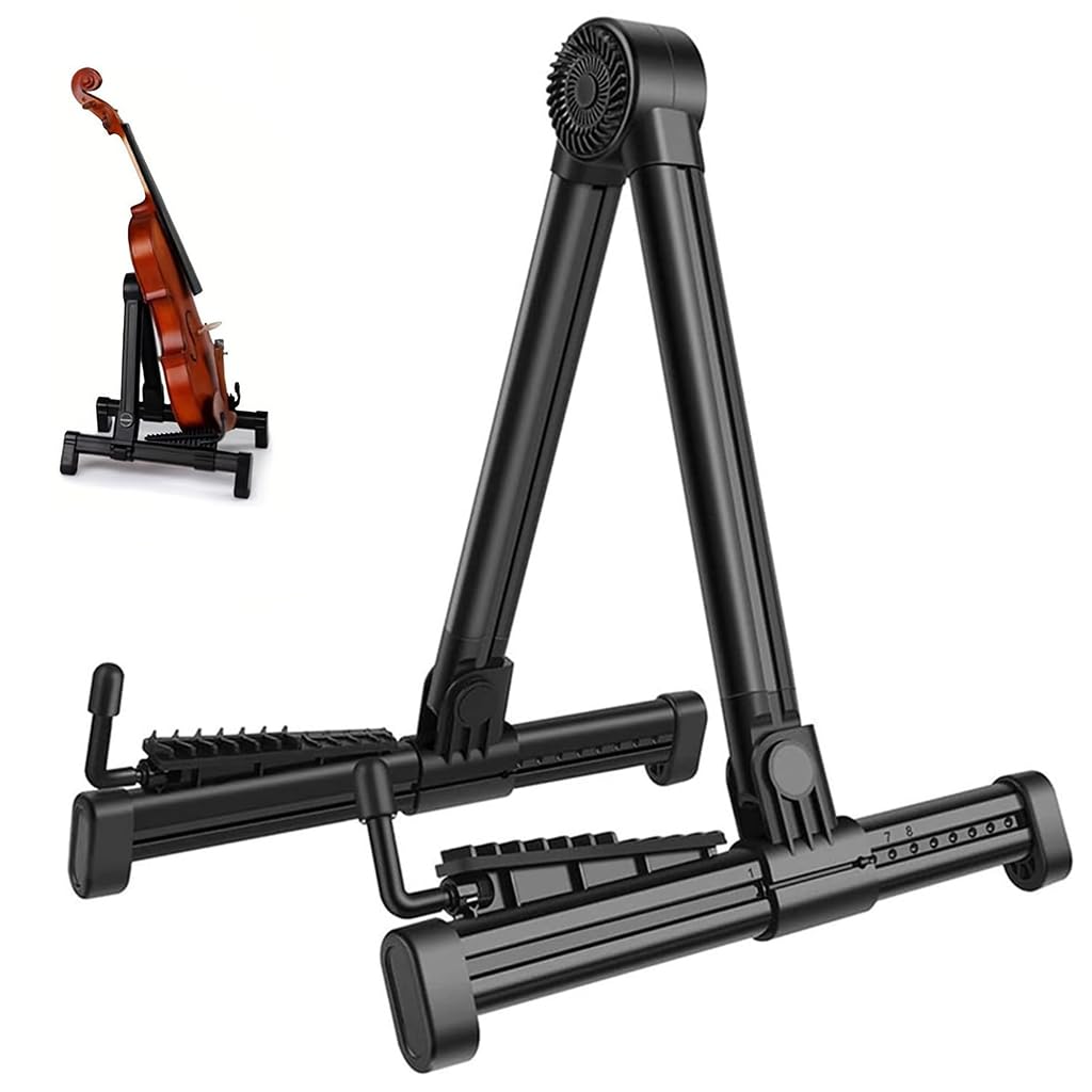HASTHIP® Guitar Stand Professional Portable Gold Tripod Adjustable A Frame Acoustic Guitar Stand