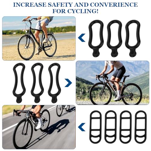 HASTHIP® 10Pcs Bicycle Silicone Bands Bicycle Handlebar Mounting Straps Elastic Bands Flexible Rubber Mounting Straps for Bike Light, Phone Speaker Holder