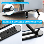 HASTHIP® Soporte Portátil Plegable 8.6'', Diseño Ultrafino 0.5mm, Riser Ajustable 5cm/8cm, Autoadhesivo sin Huellas, Base Antideslizante con Disipación de Calor para Oficina, Hogar y Viaje