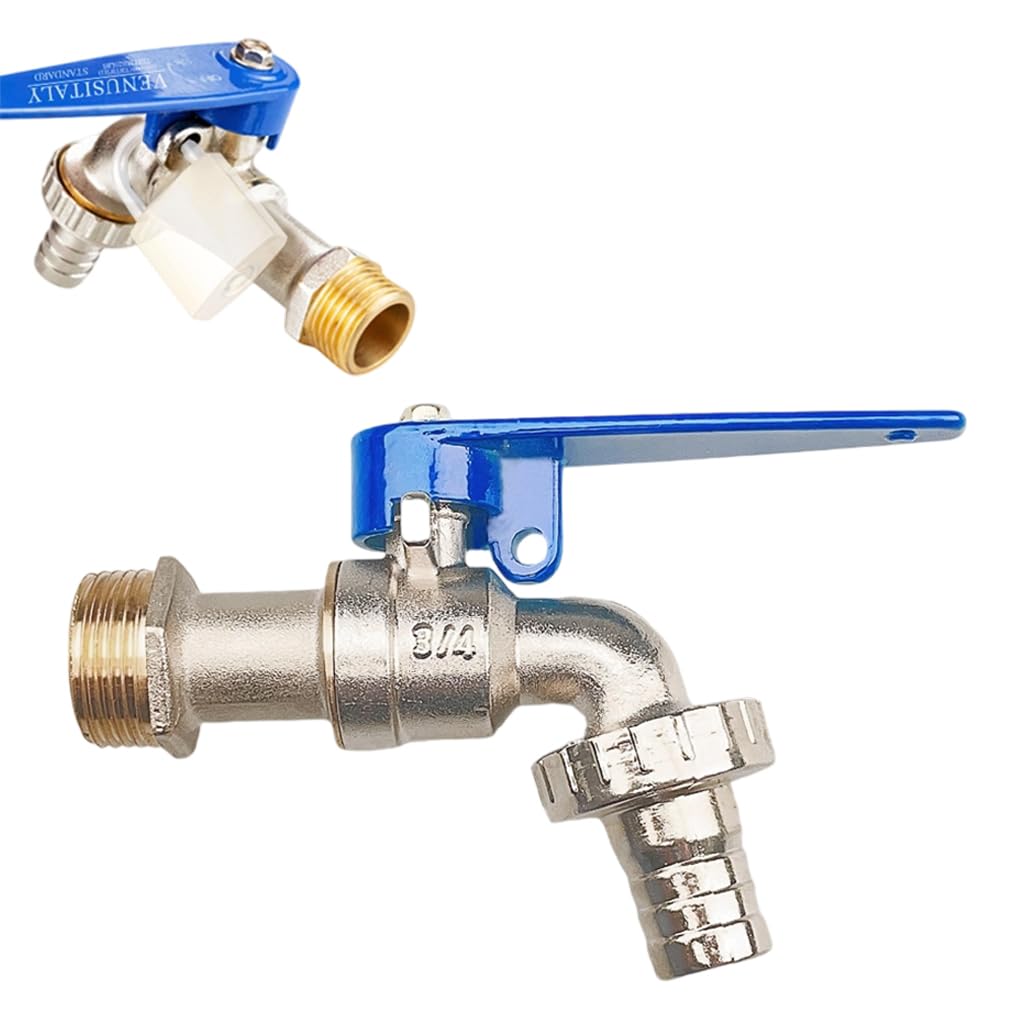 HASTHIP Water Faucet for Outdoor Spigots featuring 1/2 in Thread and Lockable Zinc Alloy Design