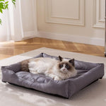 HASTHIP® Waterproof Orthopedic Dog Beds,Dog Crate Beds with Sided Bolster Cushion