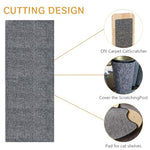HASTHIP® Scratch Pad for Cats, Grey Cuttable Cat Scratch Pad, Self-Adhesive Cat Scratcher Mat Scratching Pads Protects Wall Floors & Furniture - Large 30x100cm