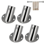 HASTHIP Curtain Rod Bracket 4Pcs Set featuring 2.5mm Dia Support Base in Stainless Steel
