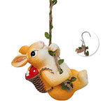 HASTHIP Cute Resin Climbing Bunny for Planters featuring Rope & Hook | Whimsical Home Decor