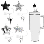 HASTHIP Straw Cover Caps for 10mm Straws featuring Anti Slip Grip and Star Charm | Travel Use