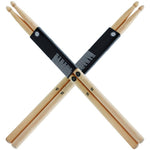 HASTHIP 5A Drum Sticks Set for Adults and Youth with Oval Wood Tip 2 Pair 16 in Maple