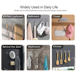 HASTHIP® 30 Pack Wall Hooks Strong Acrylic Backing Glue Self-Adhesive for Bathroom Kitchen Waterproof Ultra Adhesive Clear 3PCS