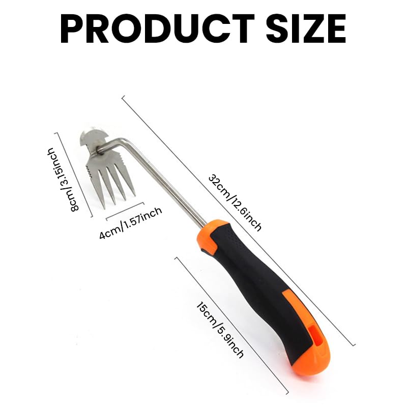 HASTHIP Weeding Artifact Uprooting Tool for Gardening with Forged Manganese Steel 3PCS