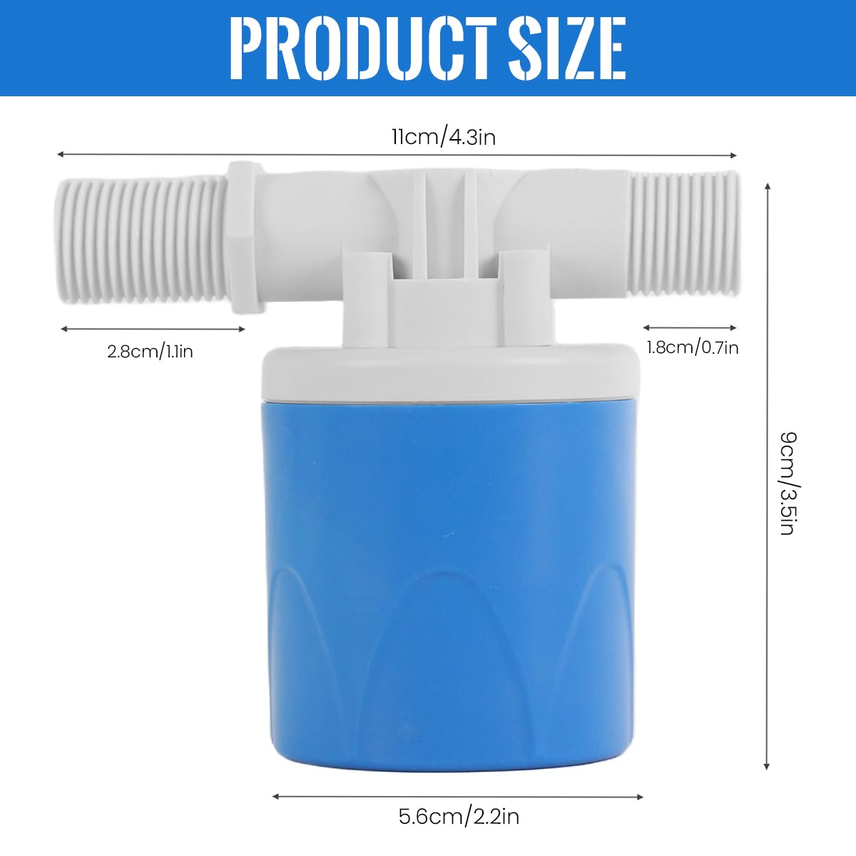 HASTHIP Automatic Water Level Control Float Valve for Tanks and Aquariums featuring 1/2 Inch Side Inlet | 3 PCS Set