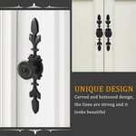 Pack of 4 Vintage Style Pull Handle Door Knob Back Plate, Door Knob with Screw for Home, Furniture, Drawer, Cabinet, Dresser, Closet