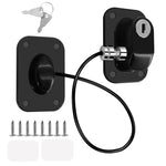 HASTHIP® Cerradura de Seguridad para Niños,Bloqueo de Cajones y Puertas con Llave,Autoadhesivo Candado Refrigerador Seguro Infantil Acero Inoxidable para Armarios Cajones