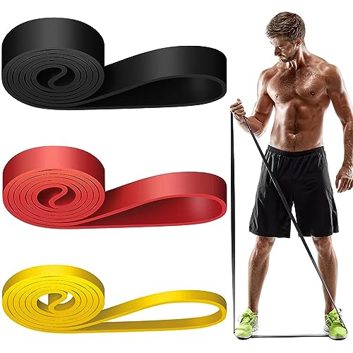 HASTHIP® 3 Pcs Resistance Band Kit for Workout for Men and Women, 2-30kg Resistance and Pull up Band for Chin Ups, Durable TPE Loop Bands Toning Bands for Home Gym Fitness, Gym Equipment