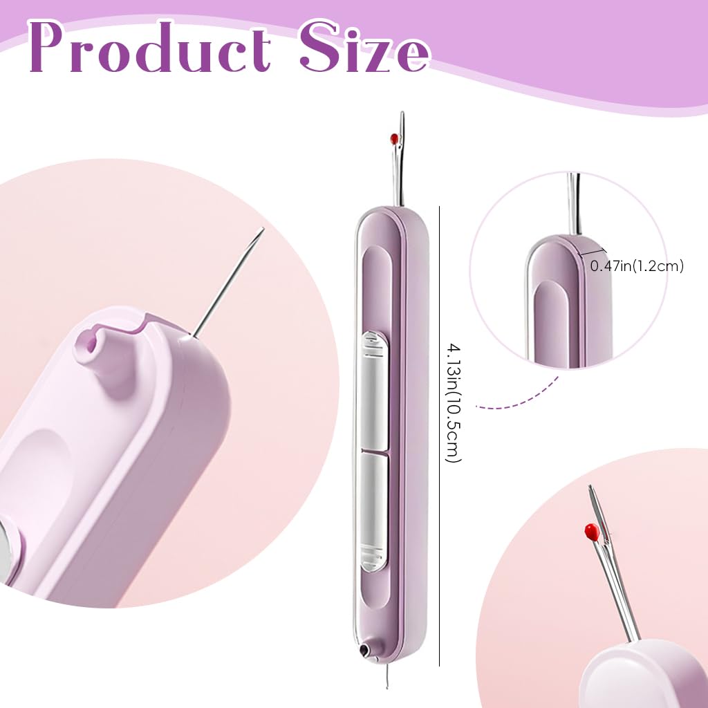 HASTHIP 2 in 1 Automatic Threader for Hand Sewing and Embroidery with Dual Head Retractable Design | Stainless Steel Seam Ripper