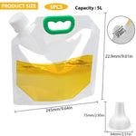 HASTHIP Cereal Storage Bags 5 Pack for Rice and Grains with 1.5L Screw Cap Seal | Food Grade PP