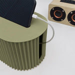 HASTHIP Cable Management Box for Home and Office with Phone Charging Stand | 33x13x11 cm