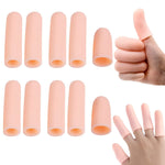 HASTHIP® 10 Piezas Protectores de Dedo de Gel,Mangas Compresión Flexibles,Soporte para Artritis Dedos Agrietados Eccema Lesiones Deportivas Acolchado Transpirable Talla Única Colo
