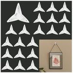 HASTHIP Wall Hooks for Photo Frames and Keys with Triangular Push Nail Design 40pcs White