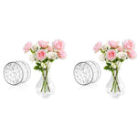 HASTHIP Flower Arrangement Spiral Stem Holder for Vases with 19 Holes Clear Acrylic 2PCS