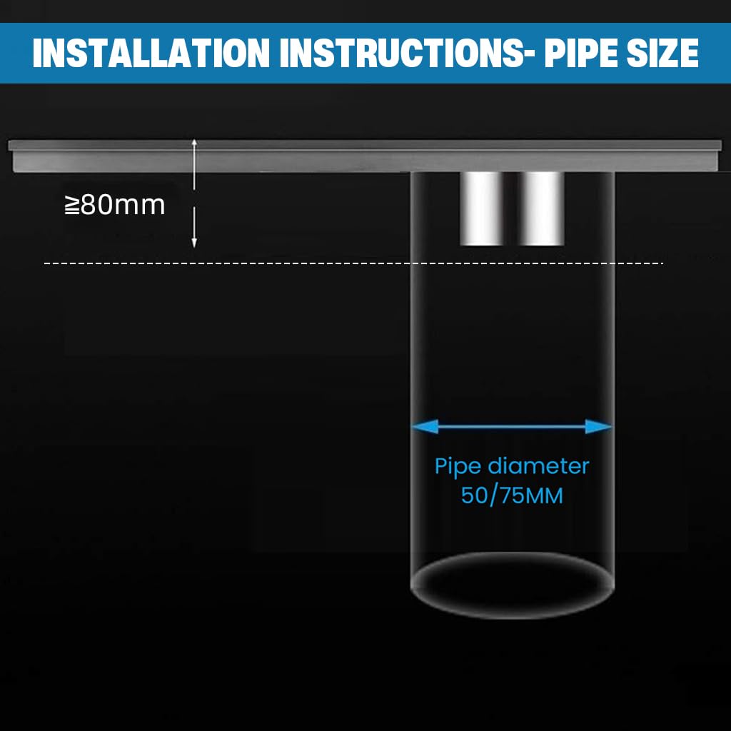 HASTHIP Stainless Steel Shower Floor Drain with 11.8 in Linear Design and Anti Odor Trap | Easy Clean Grate for Modern Bathrooms
