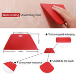 HASTHIP® Kit de Herramientas para Papel Tapiz y Vinilo 10Pcs,Raspador de Plástico con Cuchilla,Cortador y Repuestos Herramienta Alisado para Paredes Envoltura Coche Películas