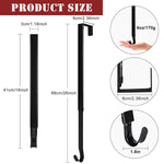 HASTHIP Wreath Hanger for Front Door with 15–25 in Adjustable Slide Mechanism | Black No Scratch Hook