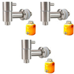HASTHIP Replacement Spigot Faucet Tap for Beverage Dispensers with 16mm Lever Spout | 304 Stainless Steel 3pcs Set