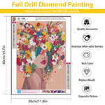 HASTHIP® Diamond Painting Kit for Adults Kids DIY Canvas Flowers Art Kits Suitable Home Leisure and Wall Decoration Gift 12x16inch 3PCS